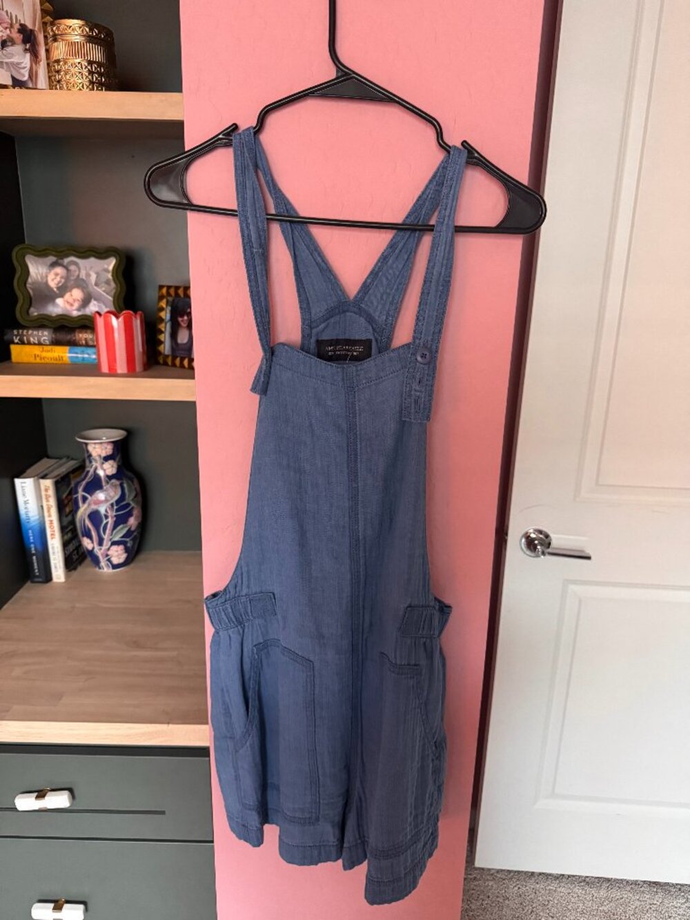 American Eagle soft denim shortalls size M